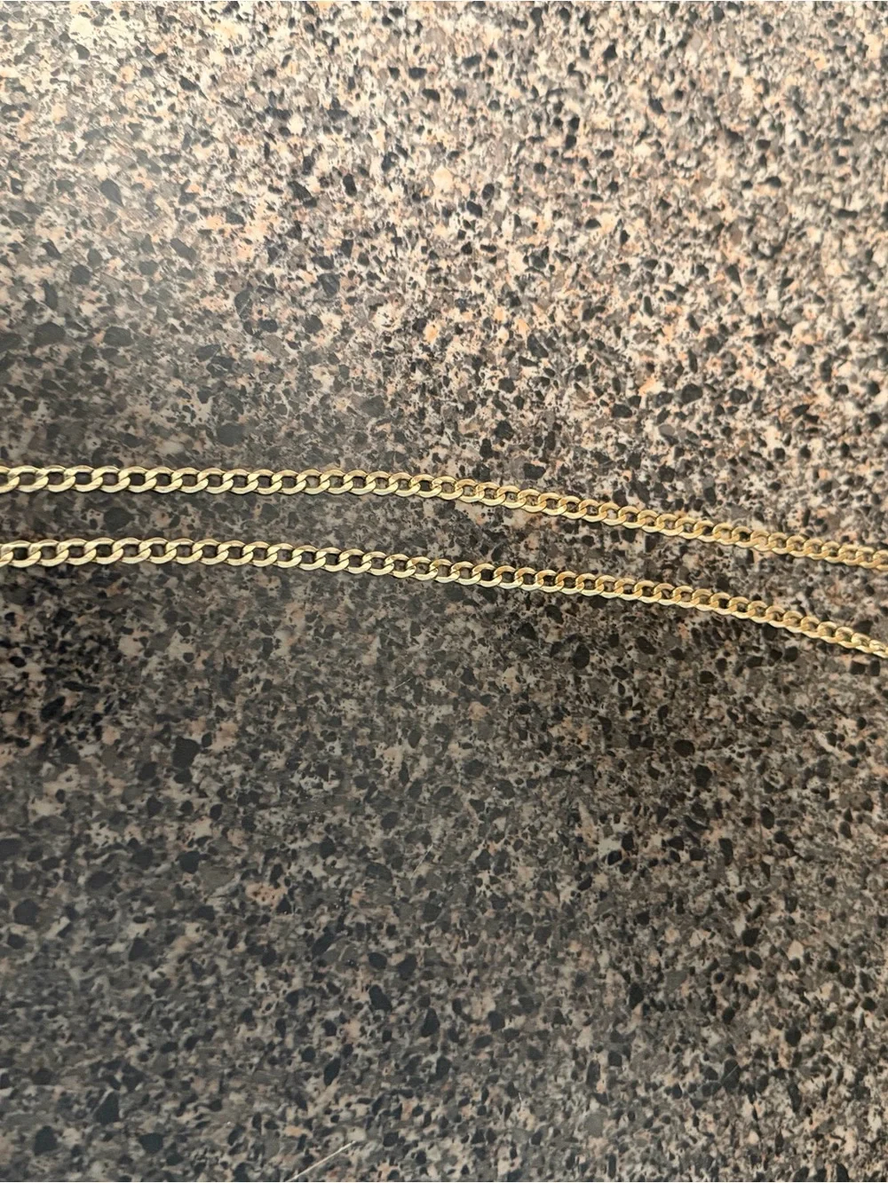 Gold Curb Chain Necklace 14k real gold